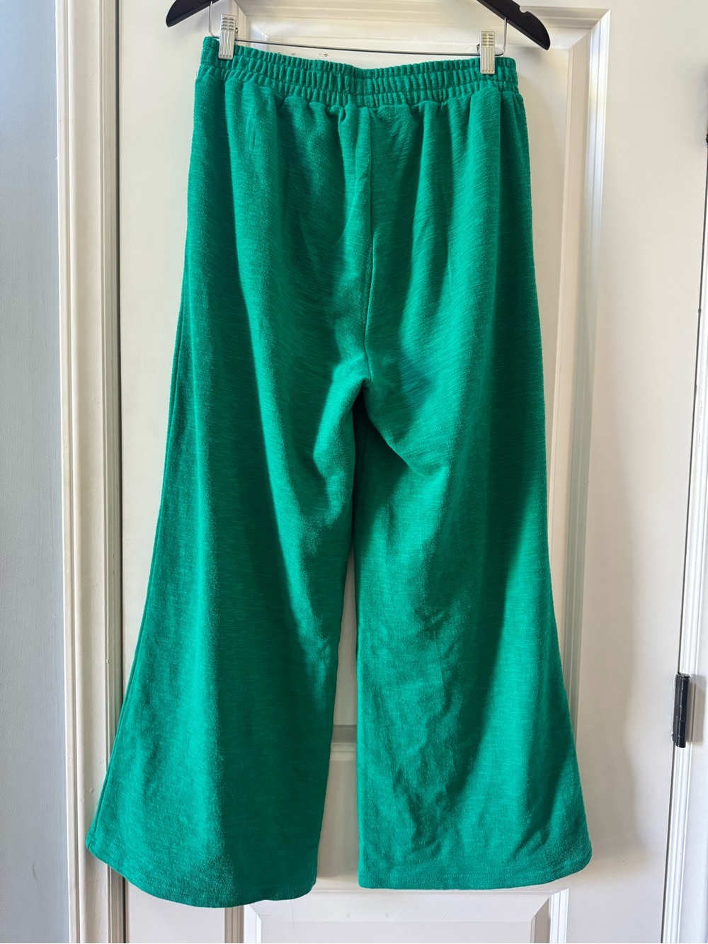 ZENANA Kelly Green Wide Leg Palazzo Pants Medium Boho Vacation Resortwear Flowy - Picture 6 of 6